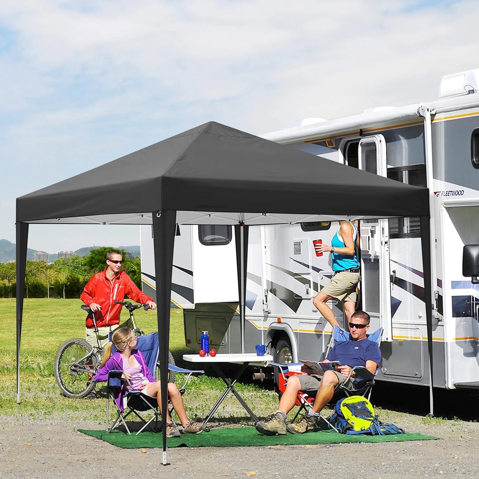 10×10 ft Pop-Up Canopy Tent with Sidewalls