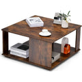 Industrial 2-Tier Square Coffee Table