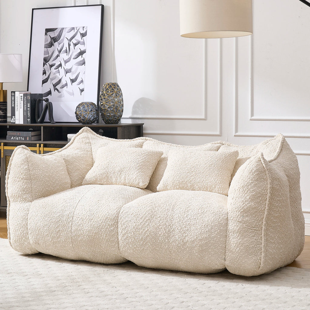 73" Chenille Bean Bag Loveseat