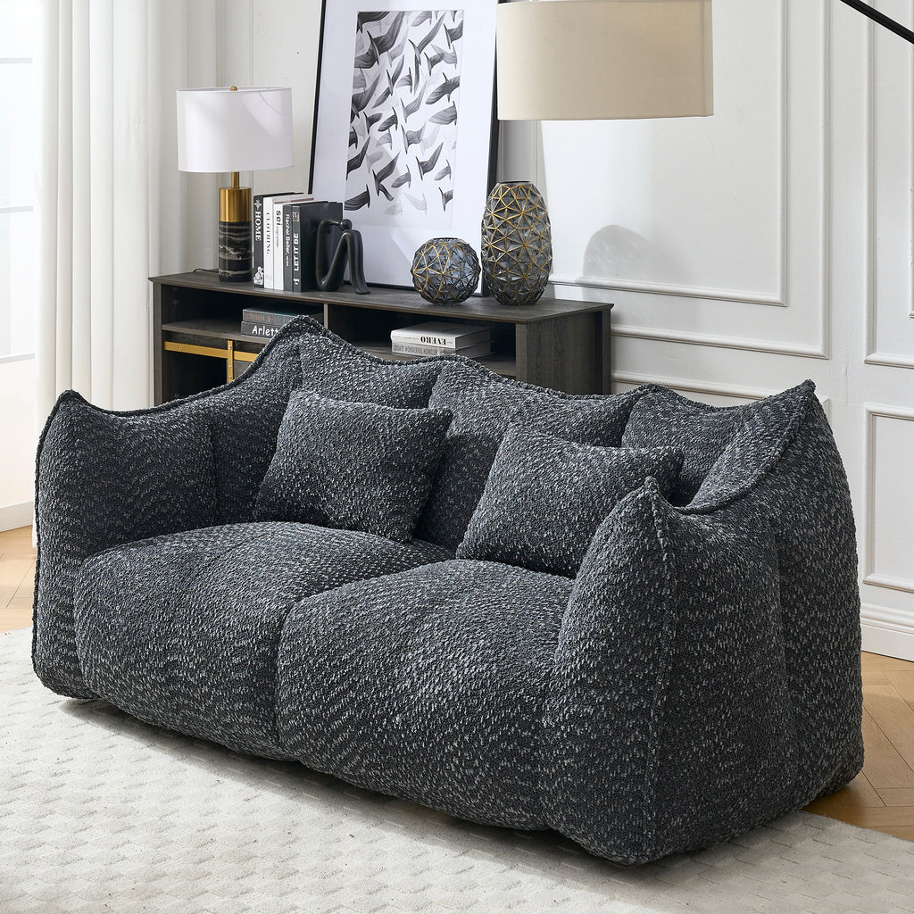 73" Chenille Bean Bag Loveseat