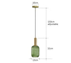 Colorful Glass Vintage Pendant Light