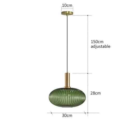 Colorful Glass Vintage Pendant Light