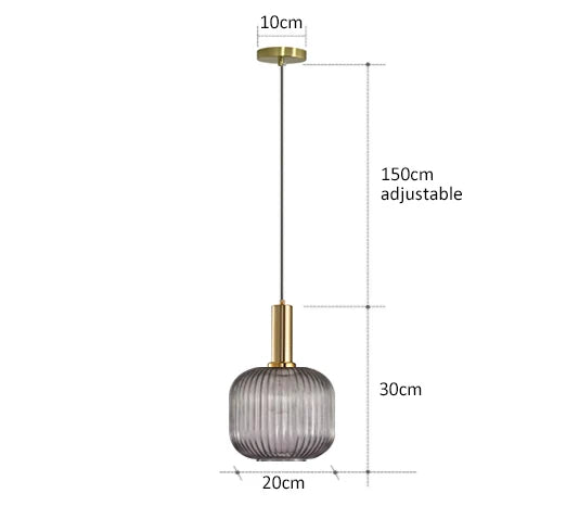 Colorful Glass Vintage Pendant Light