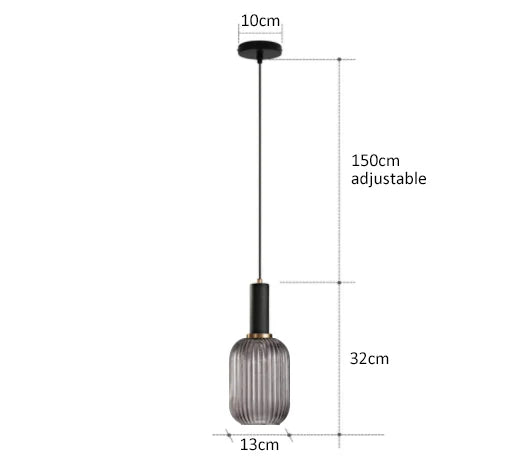 Colorful Glass Vintage Pendant Light