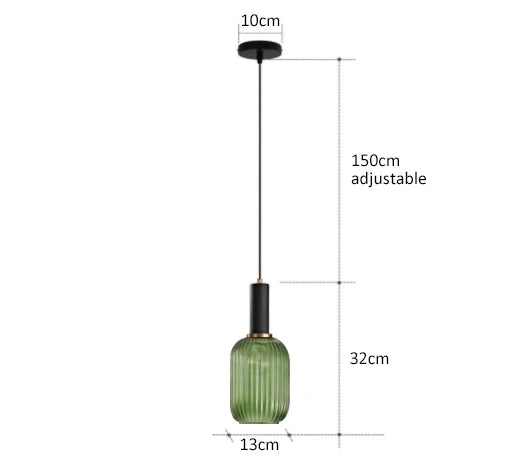 Colorful Glass Vintage Pendant Light
