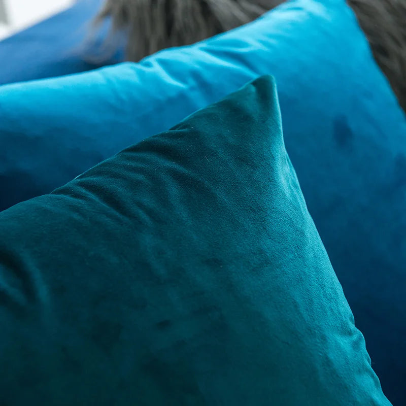 Plush Velvet Sofa Cushion Cover