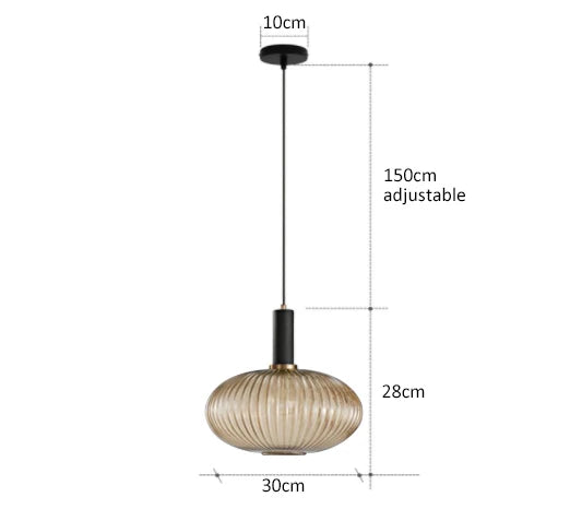 Colorful Glass Vintage Pendant Light