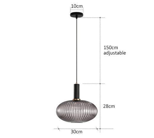 Colorful Glass Vintage Pendant Light