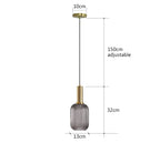 Colorful Glass Vintage Pendant Light
