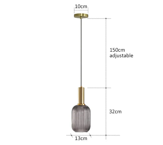 Colorful Glass Vintage Pendant Light