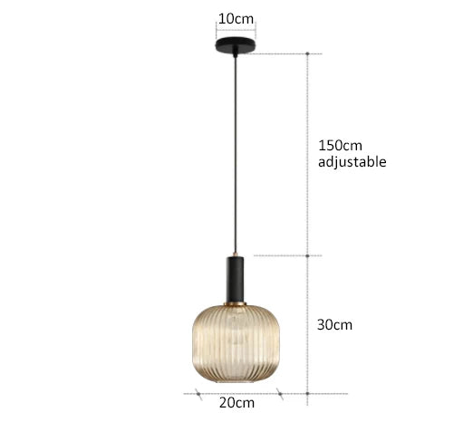 Colorful Glass Vintage Pendant Light