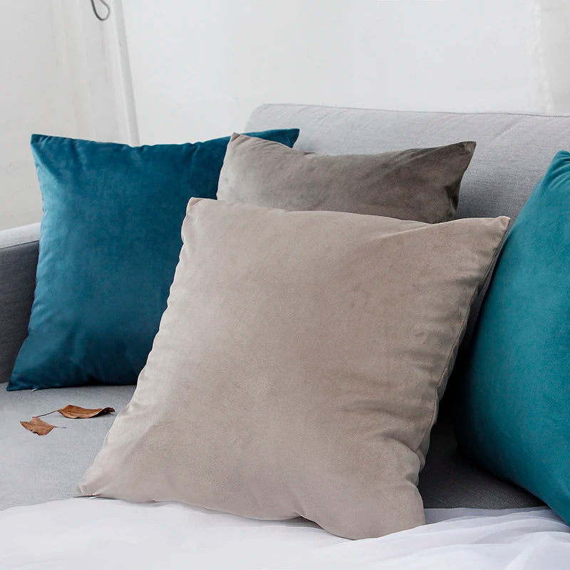 Plush Velvet Sofa Cushion Cover