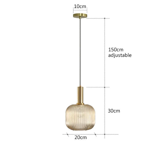 Colorful Glass Vintage Pendant Light