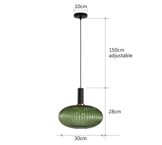 Colorful Glass Vintage Pendant Light