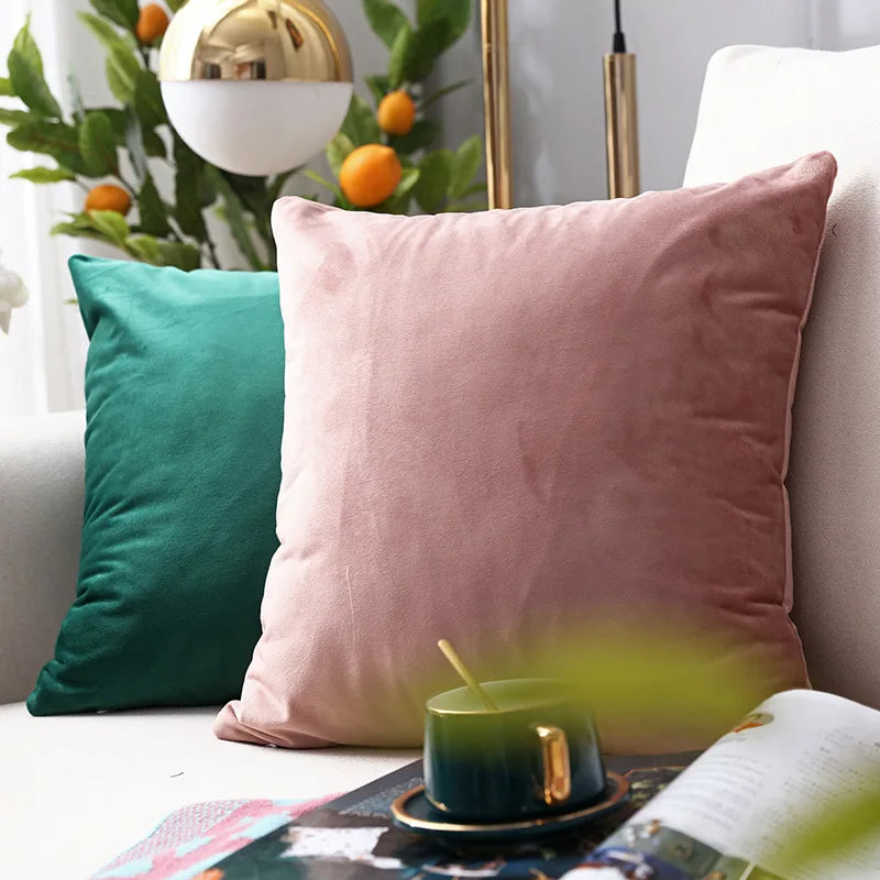 Plush Velvet Sofa Cushion Cover