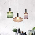 Colorful Glass Vintage Pendant Light