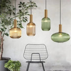 Colorful Glass Vintage Pendant Light
