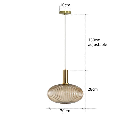 Colorful Glass Vintage Pendant Light