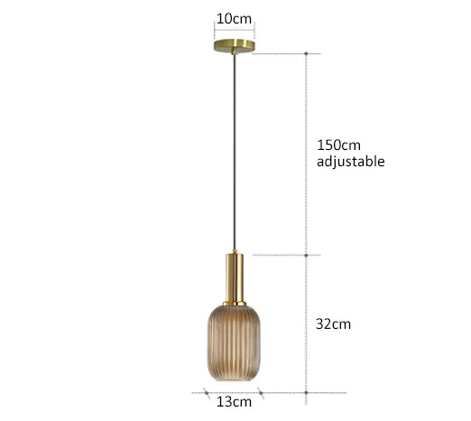 Colorful Glass Vintage Pendant Light