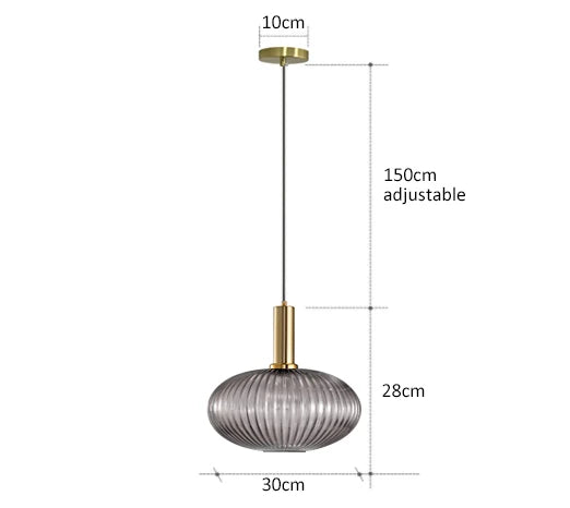 Colorful Glass Vintage Pendant Light
