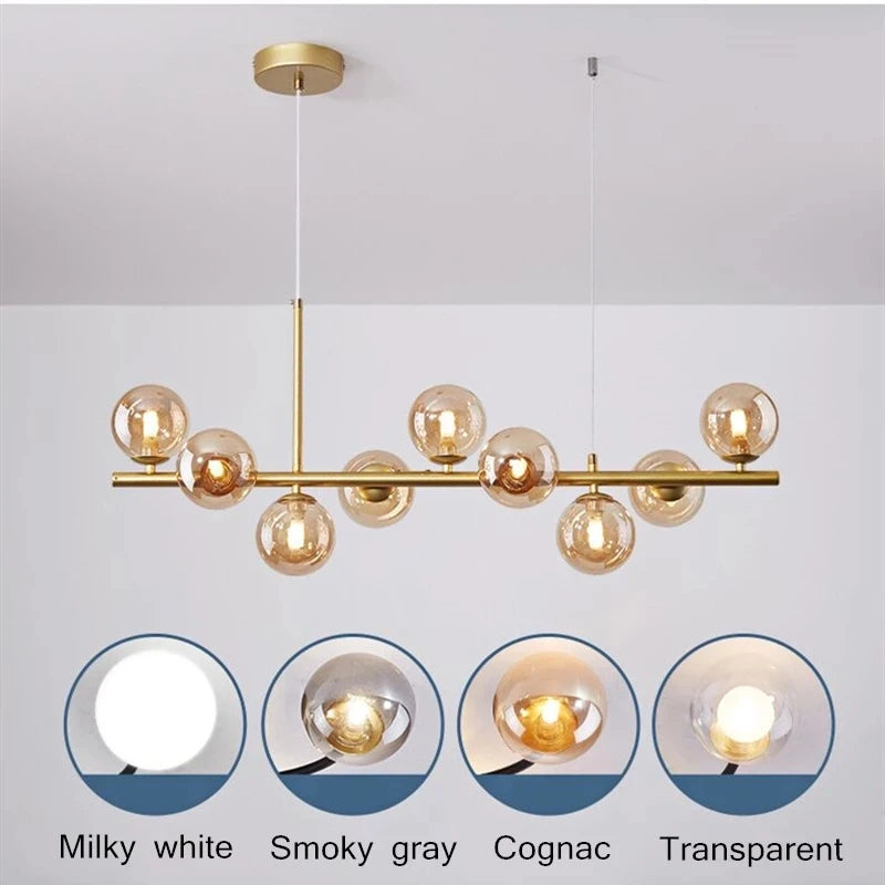 Modern Gold Glass Pendant Lighting