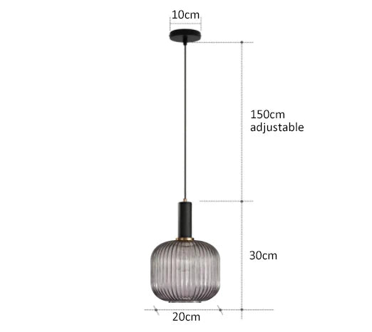 Colorful Glass Vintage Pendant Light
