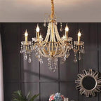 Gold Crystal Candle Chandelier Luxury