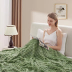 Sage Green Bubble Fleece Blanket