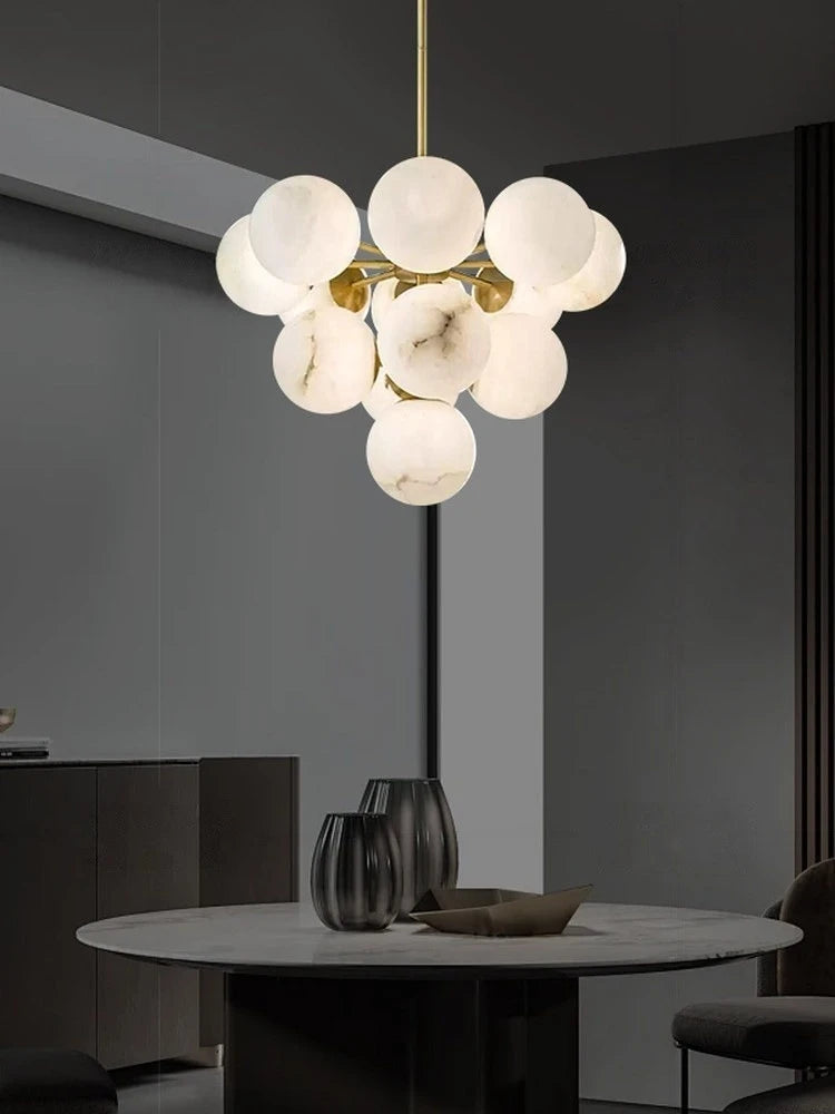Modern Marble Globe Chandelier