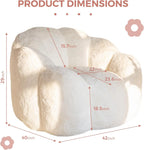 Floral Faux Fur Bean Bag