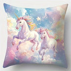Unicorn Clouds Polyester Pillow Cover