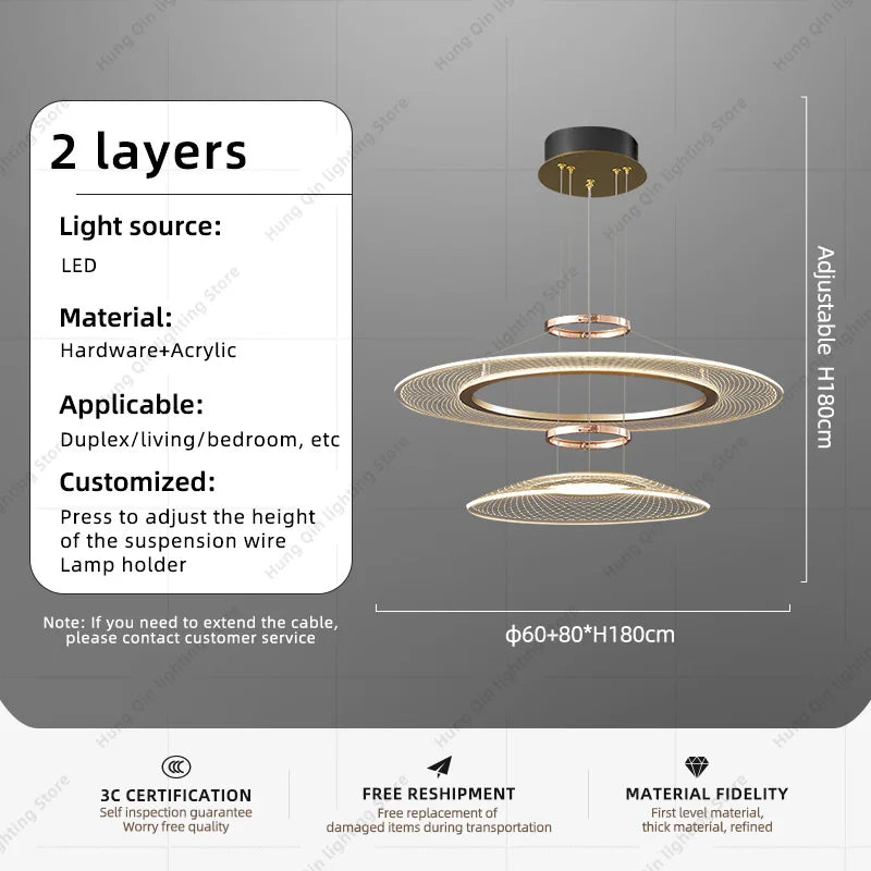 Modern Aluminum LED Chandelier