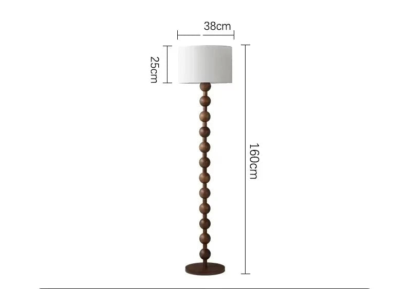 Vintage Art Fabric Wood Lamp