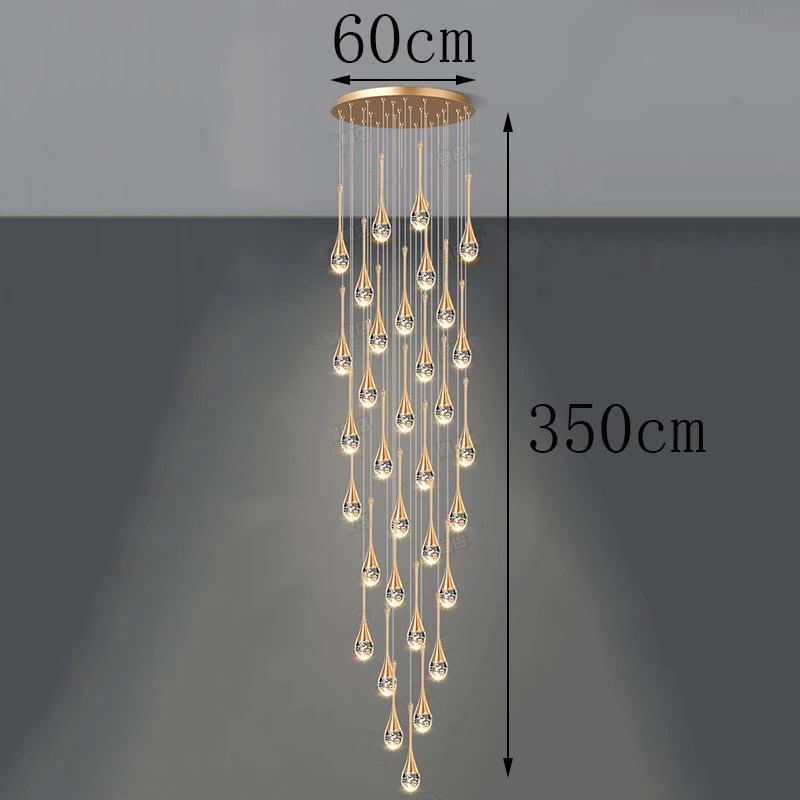 Modern Crystal Staircase Chandelier