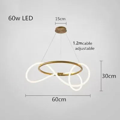 Modern Minimalist Hose Chandelier