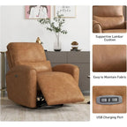 Swivel Glider Recliner with USB