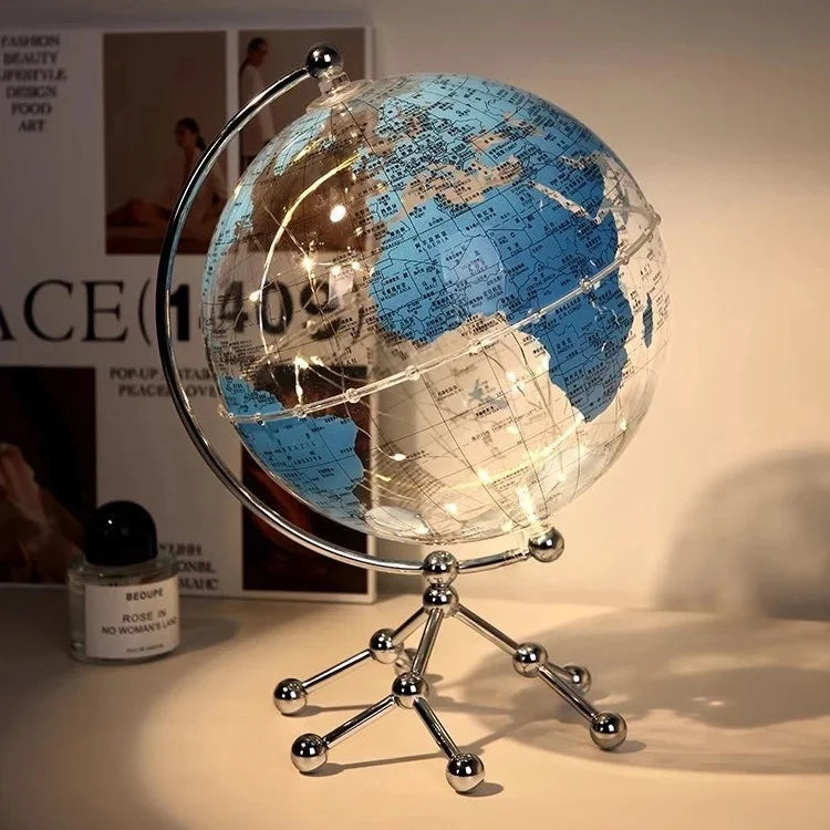 Luxury Modern Globe & Sailboat Metal Sculpture