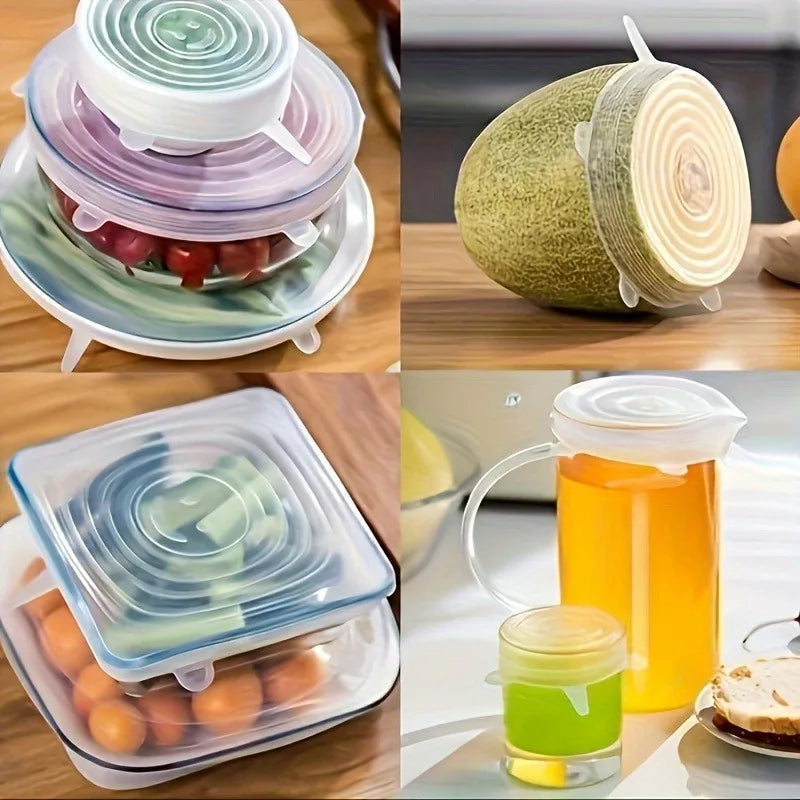 6-Pack Reusable Silicone Stretch Lids