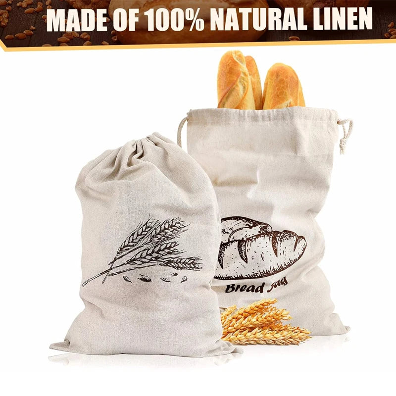 Eco Friendly Linen Bread Bag