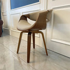 Mid-Century Curved Dining Armchair