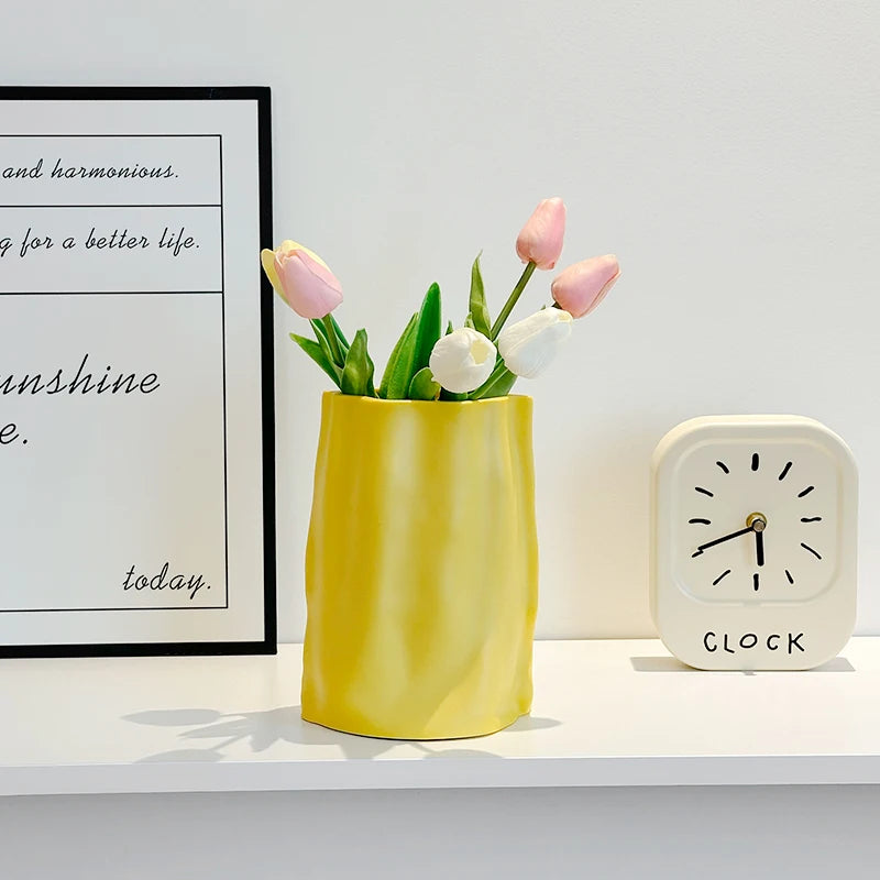 French Cream Modern Flower Vase