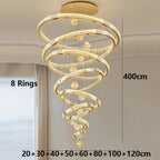 Modern Crystal Ring Chandelier Design
