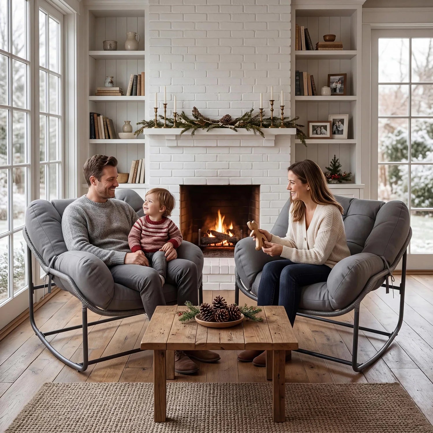 Papasan Rocking Chair 450lb