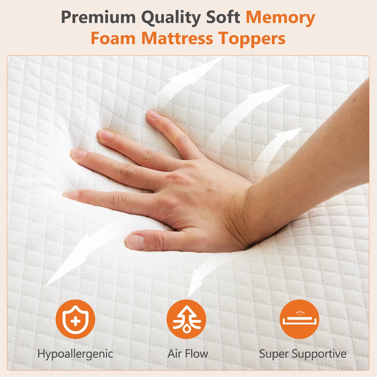 Gel Memory Foam Mattress Topper