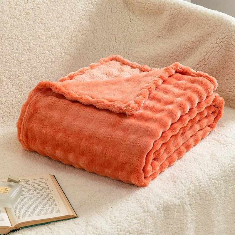 Sage Green Bubble Fleece Blanket