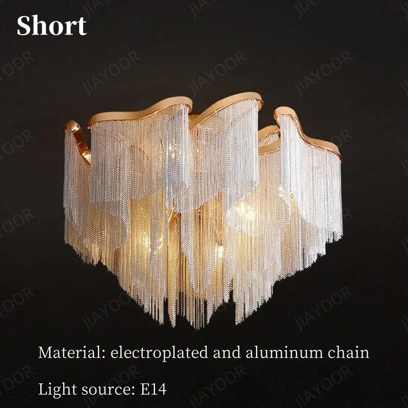 Luxury Tassel Chain Ceiling Chandelier