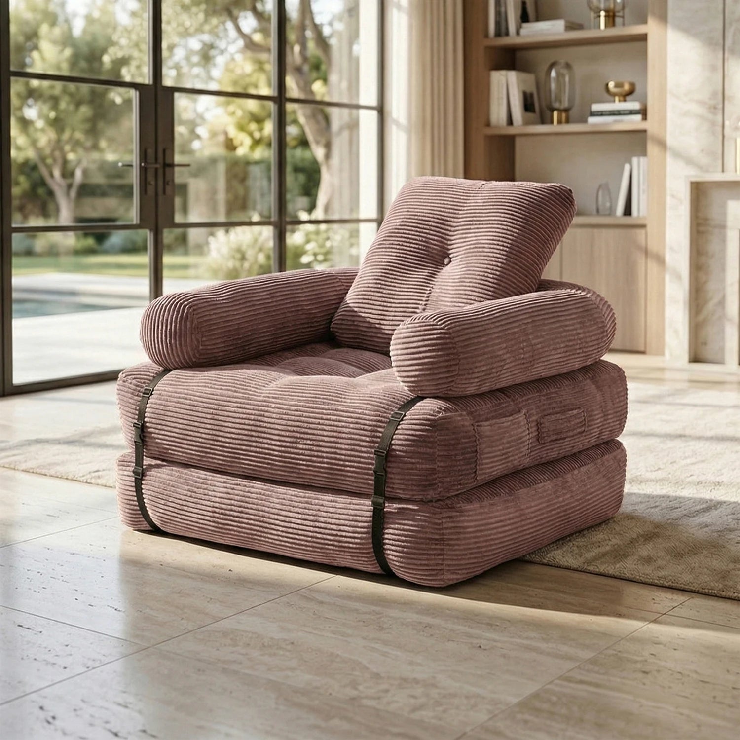 70" Minimalist Modular Sofa Bed