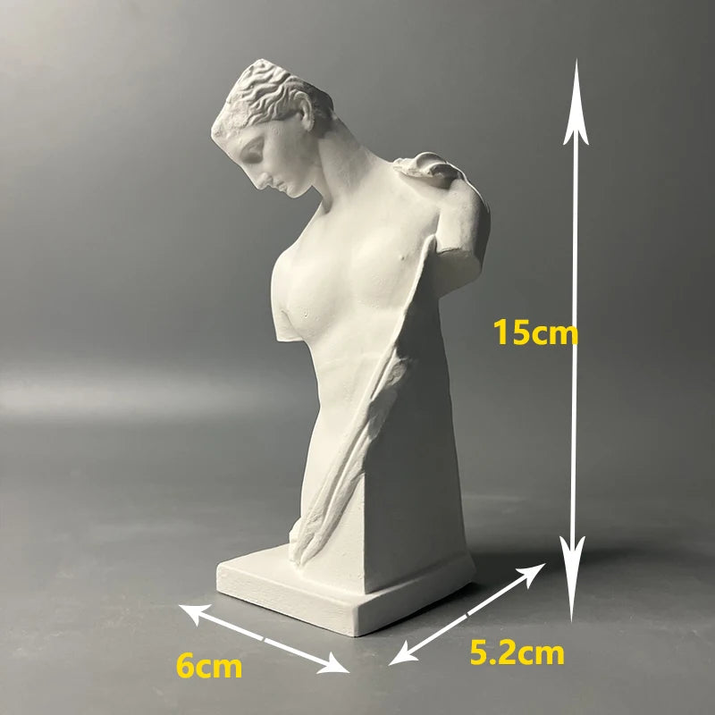 Vintage Greek Bust Plaster Sculpture