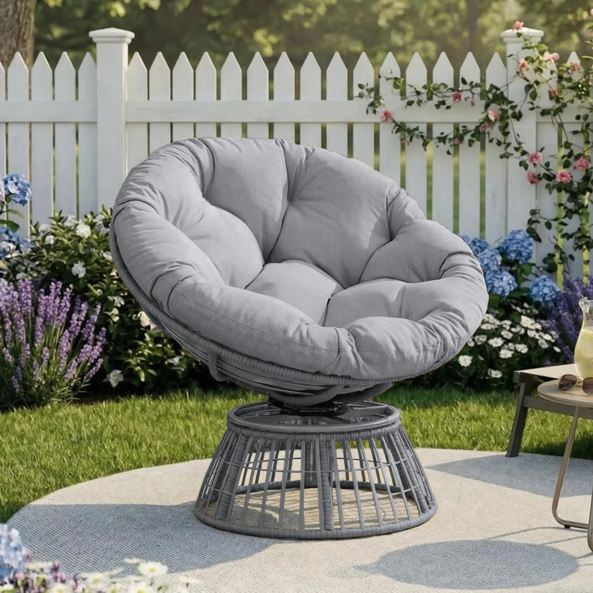 Swivel Papasan Lounge Chair