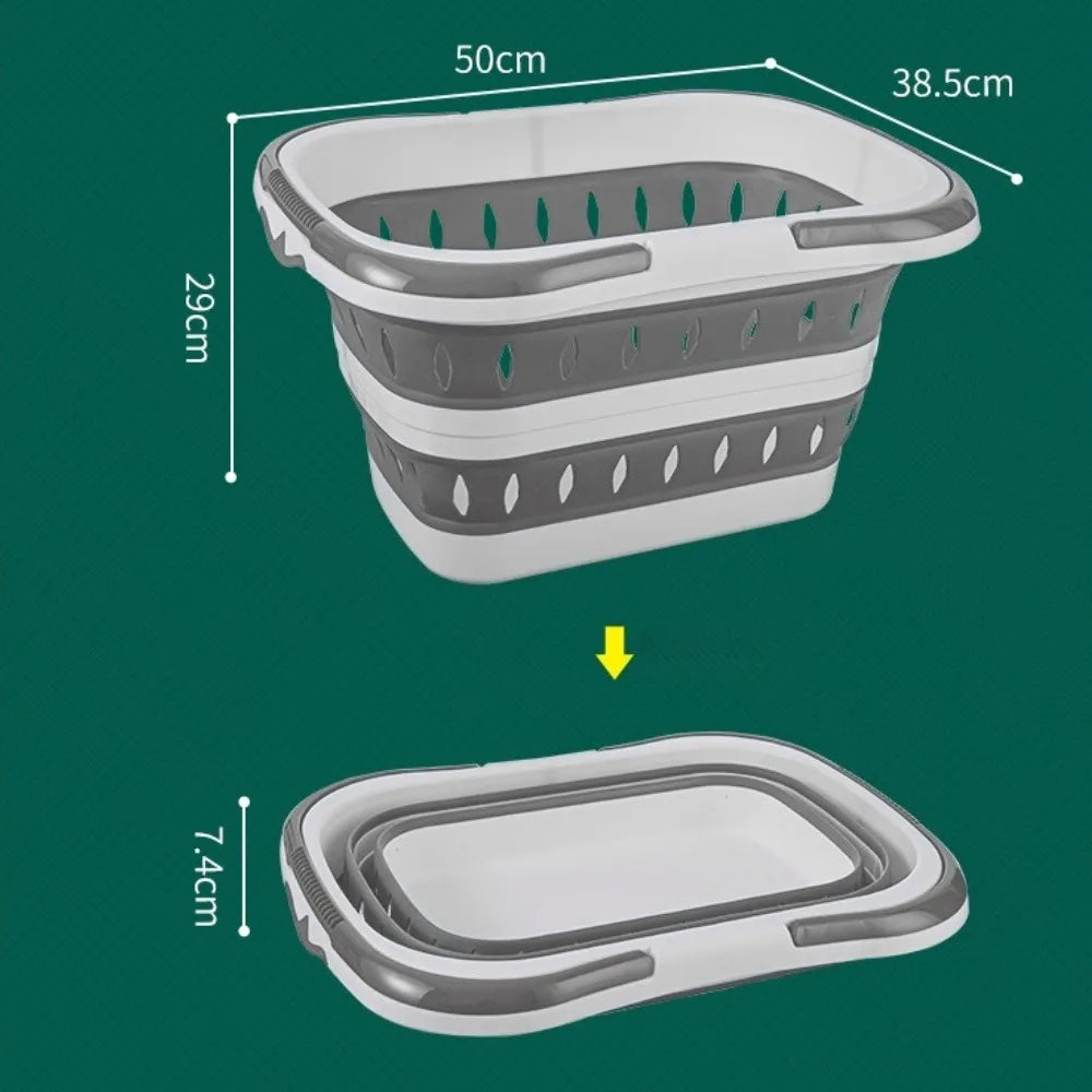Space-Saving Collapsible Laundry Basket